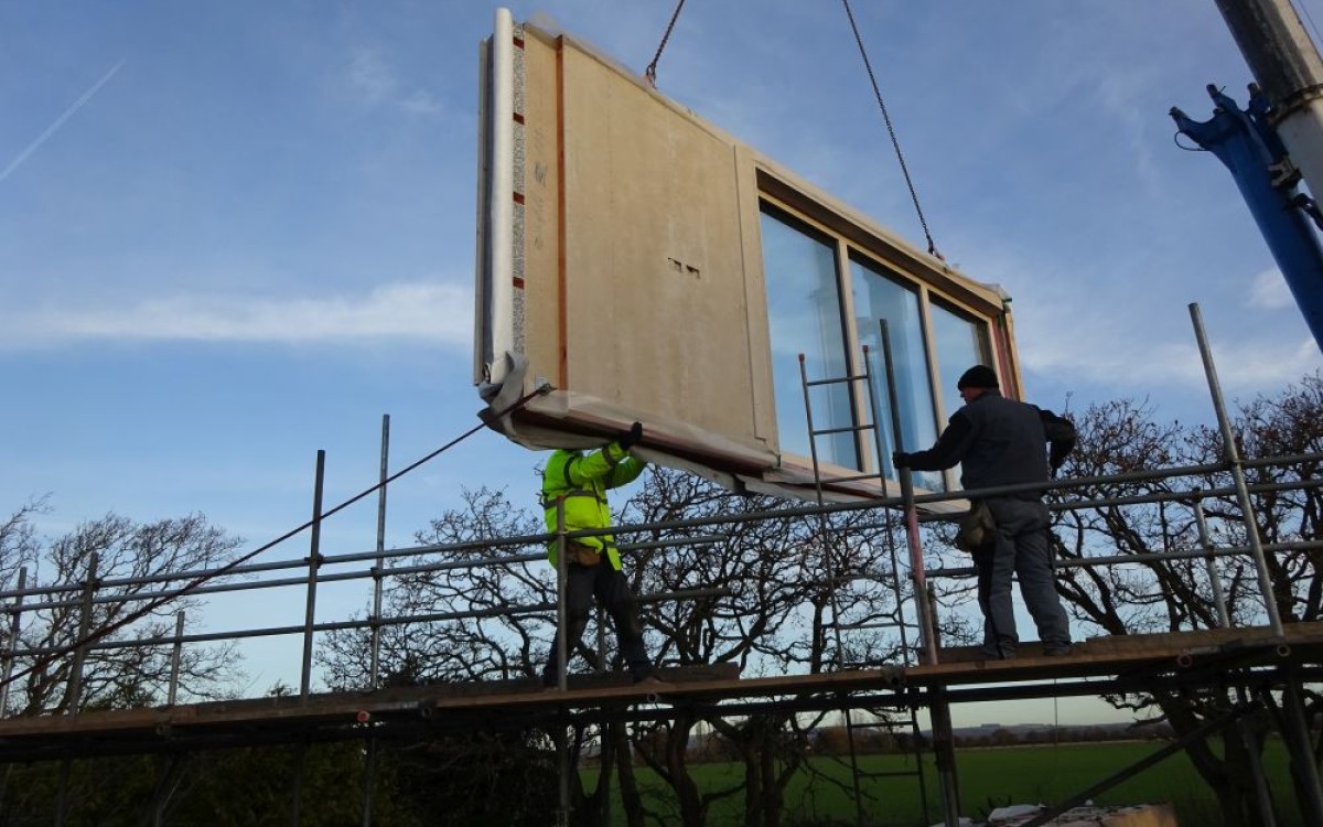 panel craned in