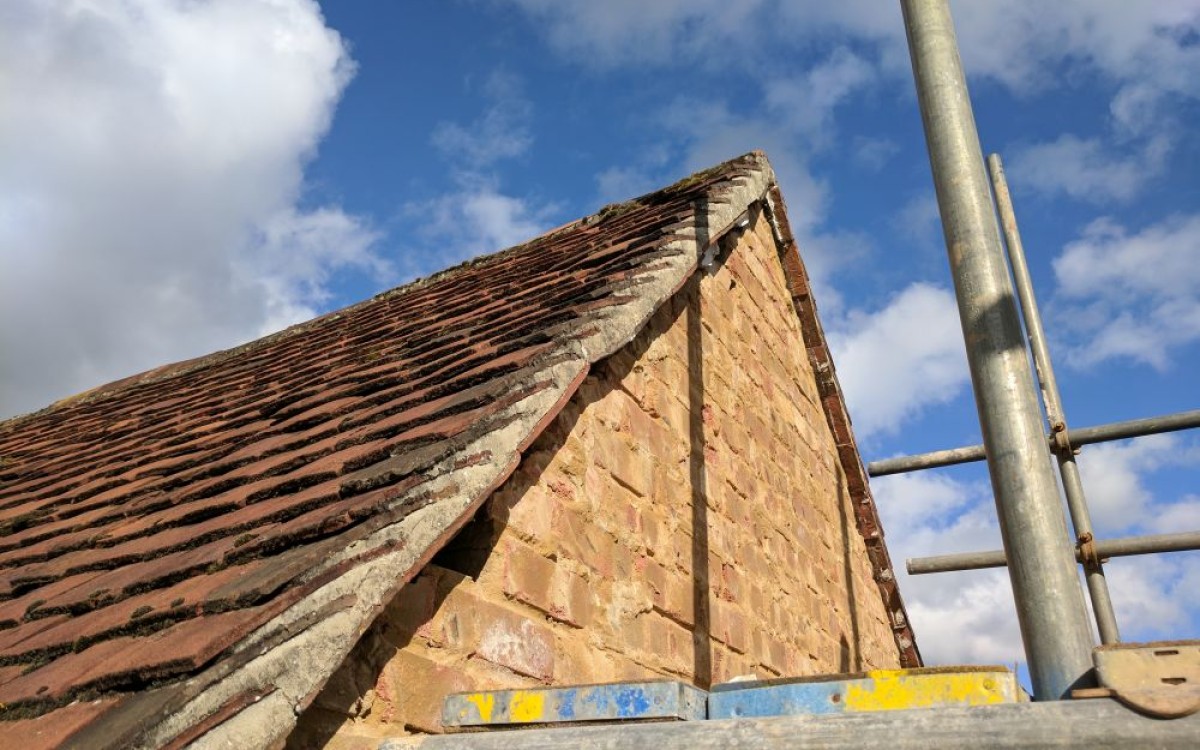 Gable with old render removed
