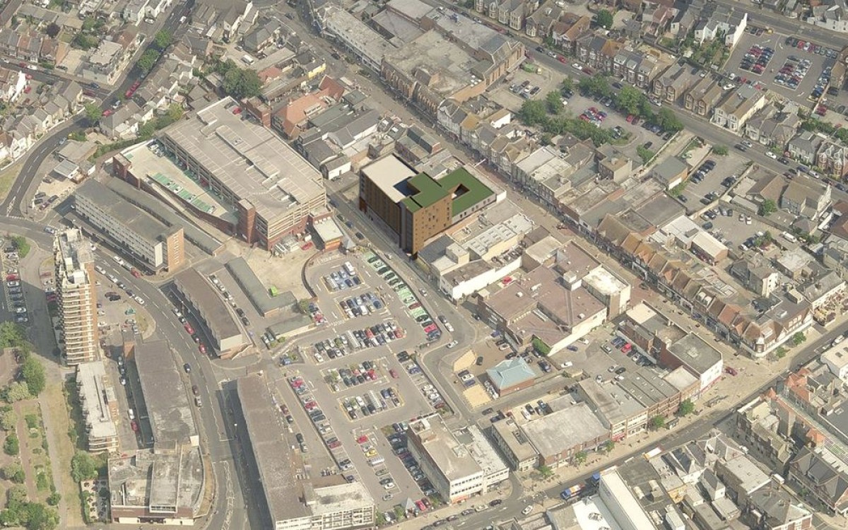 Aerial view of the student halls